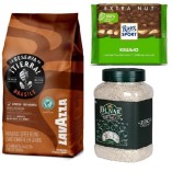 Кофе в зернах, рис басмати и шоколад